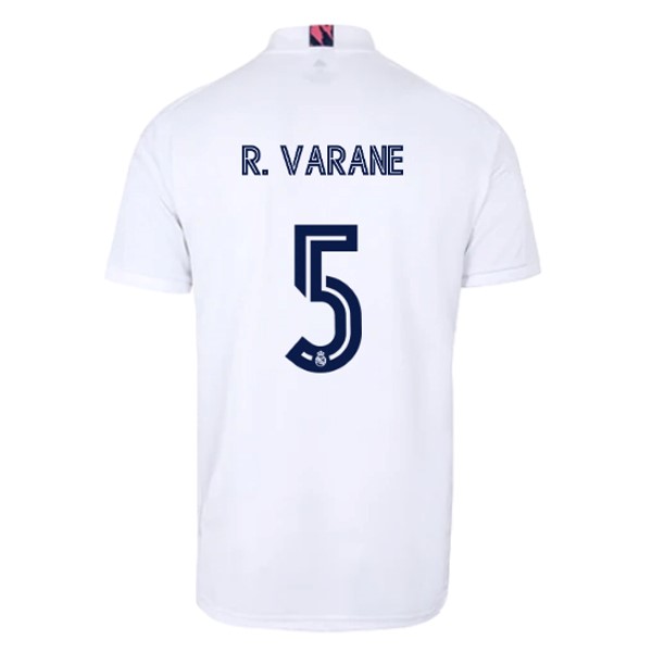 Camiseta Real Madrid Primera Equipación NO.5 Varane 2020-2021 Blanco